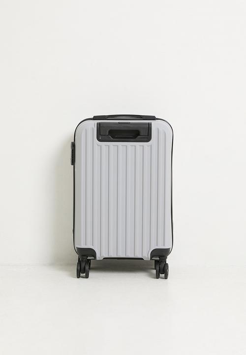 Pop Candy - Ribbed spinner wheel trolley bag - grey