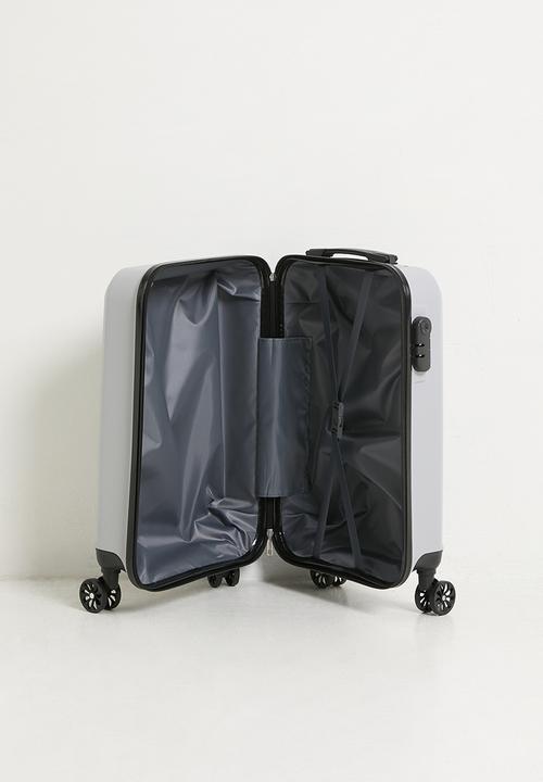 Pop Candy - Ribbed spinner wheel trolley bag - grey