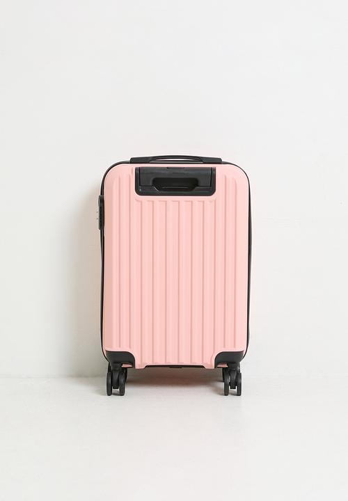 Pop Candy - Ribbed spinner wheel trolley bag - blush pink