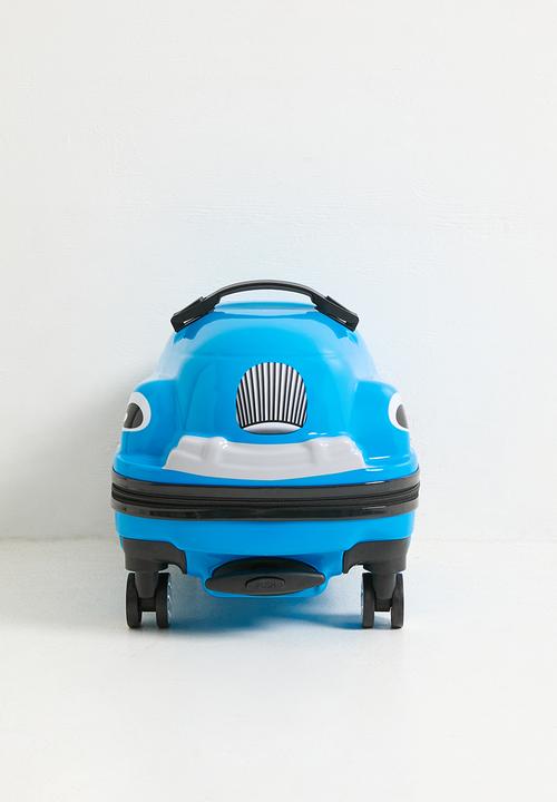 Pop Candy - Retro car-shaped ride-on trolley bag - ocean blue