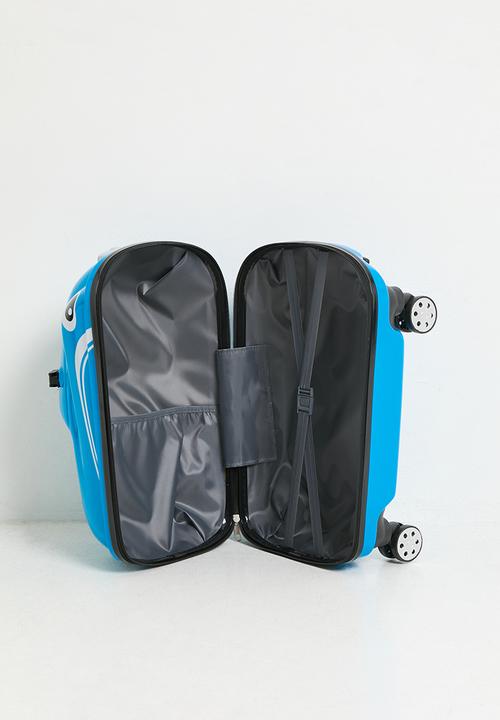 Pop Candy - Retro car-shaped ride-on trolley bag - ocean blue