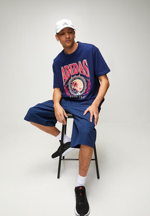 adidas Performance - Varsity Crest Tee - Dark Blue