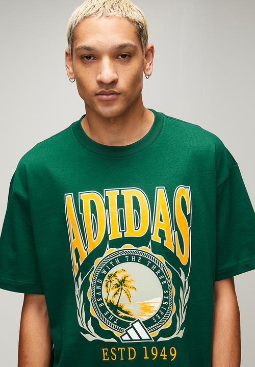 adidas Performance - Varsity Crest Tee - Collegiate green