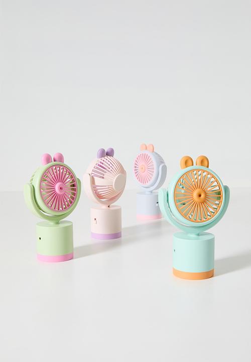 Pop Candy - Animal ear handheld fan - lt blue & pink