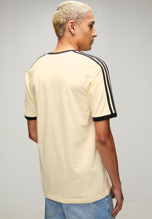 adidas Originals - 3-Stripe Tee - warm vanilla/black