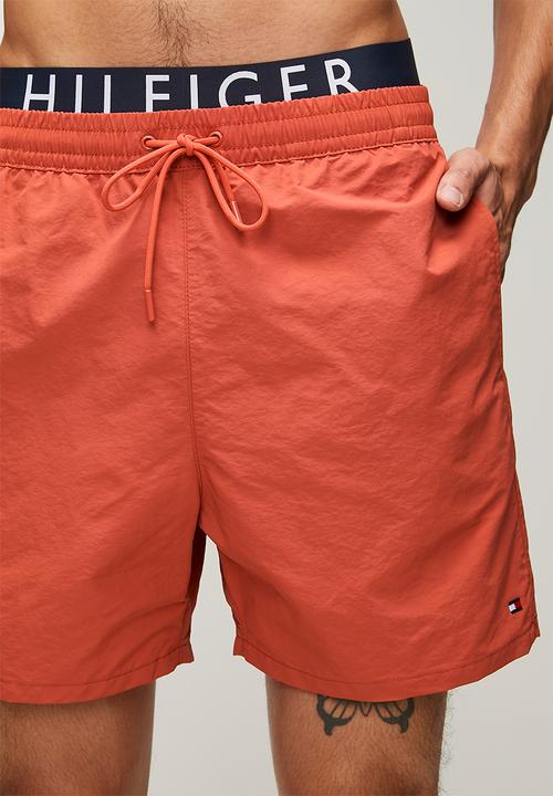 Tommy Hilfiger - Mid-Length Swim Shorts- Terra Red