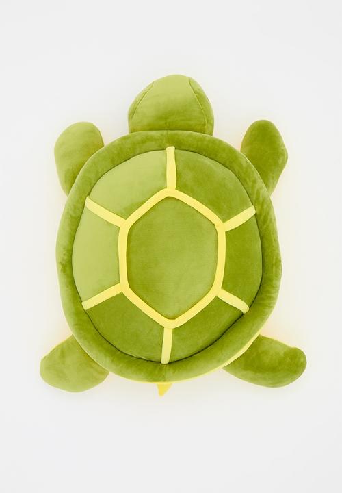 Pop Candy - Plush turtle cushion - green & yellow