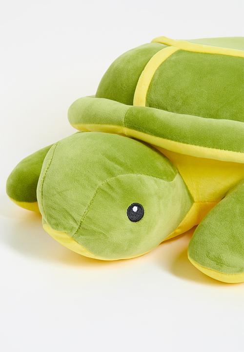 Pop Candy - Plush turtle cushion - green & yellow
