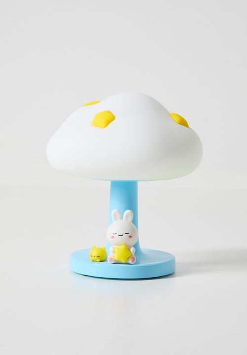 Pop Candy - Rechargeable LED bunny under mushroom lamp - blue/white
