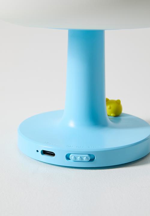 Pop Candy - Rechargeable LED bunny under mushroom lamp - blue/white