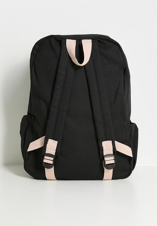 Pop Candy - Pleated front pocket backpack - black