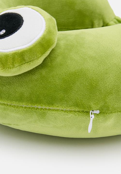 Pop Candy - Plush open-eyed character neck pillow set - moss green