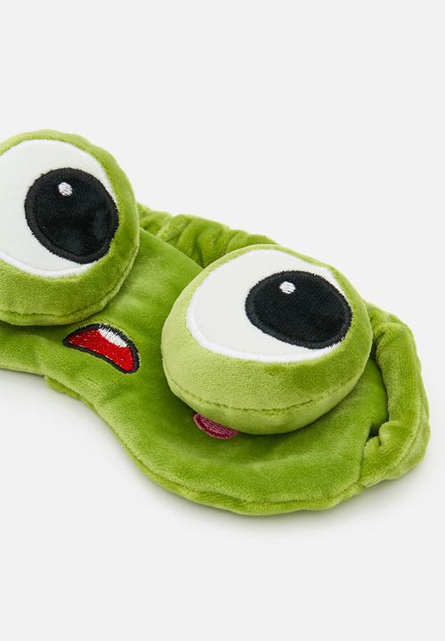 Pop Candy - Plush open-eyed character neck pillow set - moss green