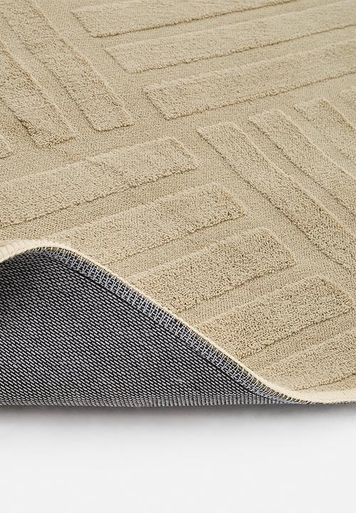 Pop Candy - Zen-inspired geometric pattern rug - light khaki
