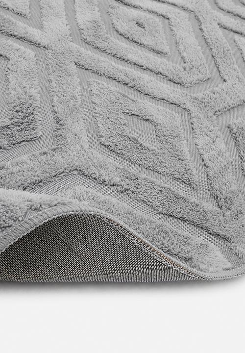 Pop Candy - Diamond geometric pattern rug - grey