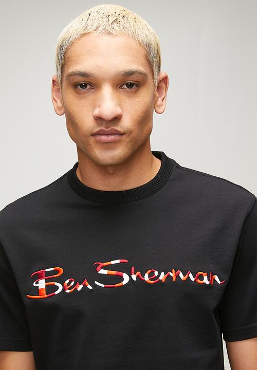 Ben Sherman - 3D Ben Sherman Emb Tee Shirt 260Gsm - Black