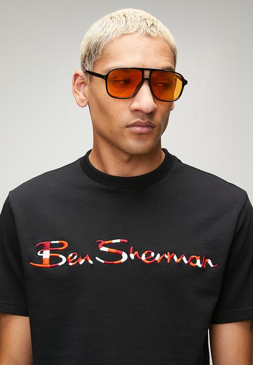 Ben Sherman - 3D Ben Sherman Emb Tee Shirt 260Gsm - Black