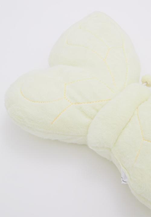 Pop Candy - Mochi minky butterfly-shaped cushion - white