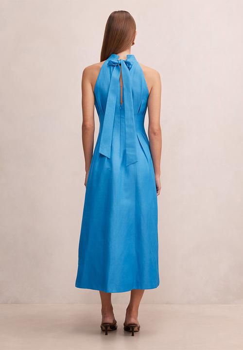 Forever New - Miller pleat halter midi dress - mediterranean blue
