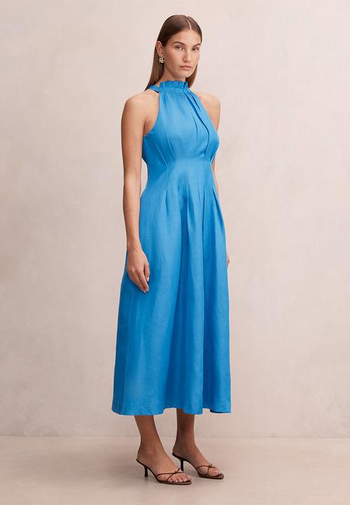Forever New - Miller pleat halter midi dress - mediterranean blue