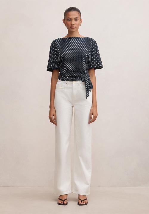 Forever New - Paige flutter sleeve tie back top - newton spot