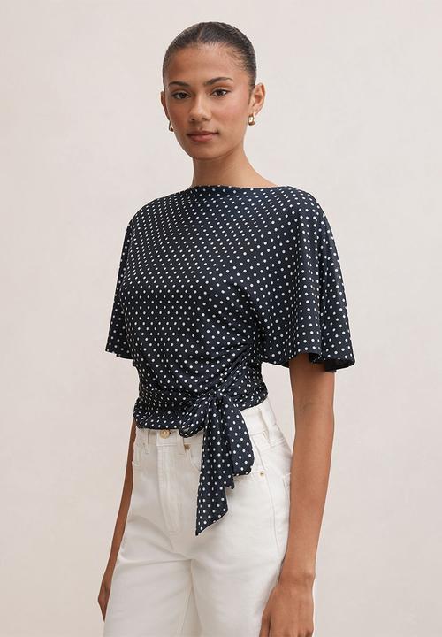 Forever New - Paige flutter sleeve tie back top - newton spot