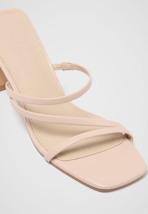 Forever New - Simone strappy mule block heel - neutral