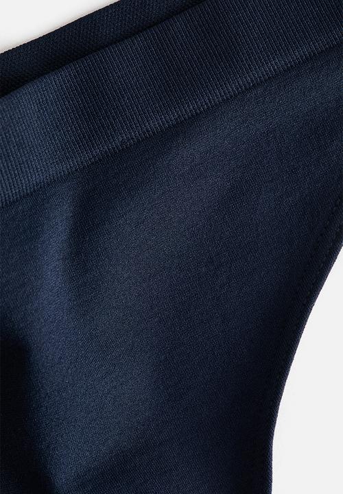H&M - 2-pack seamless thong briefs - navy blue