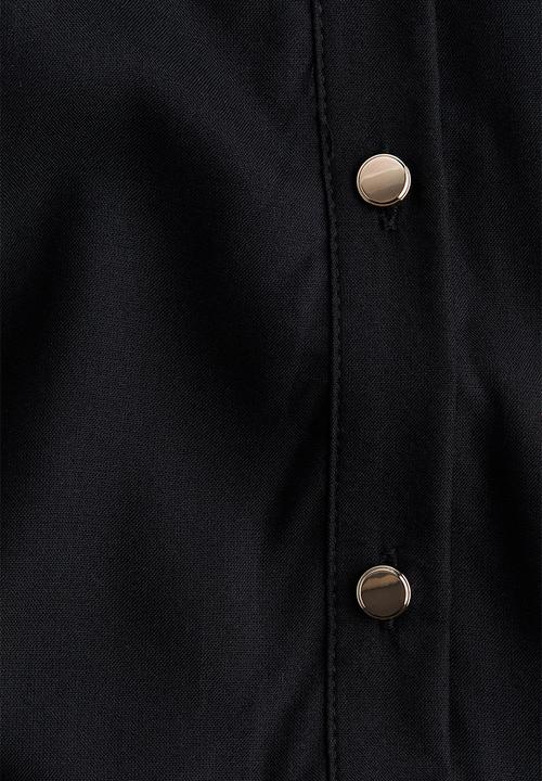H&M - Tie-belt shirt dress - black