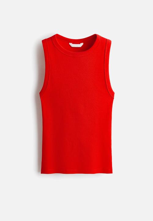 H&M - Ribbed vest top - bright red