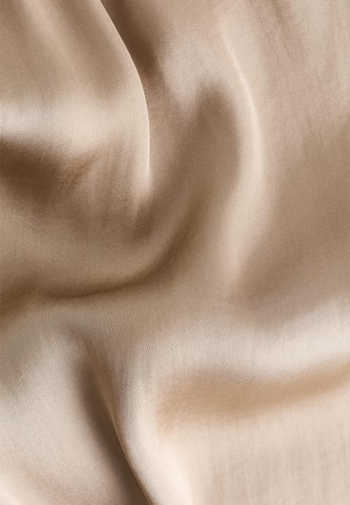 H&M - Satin drawstring trousers - beige