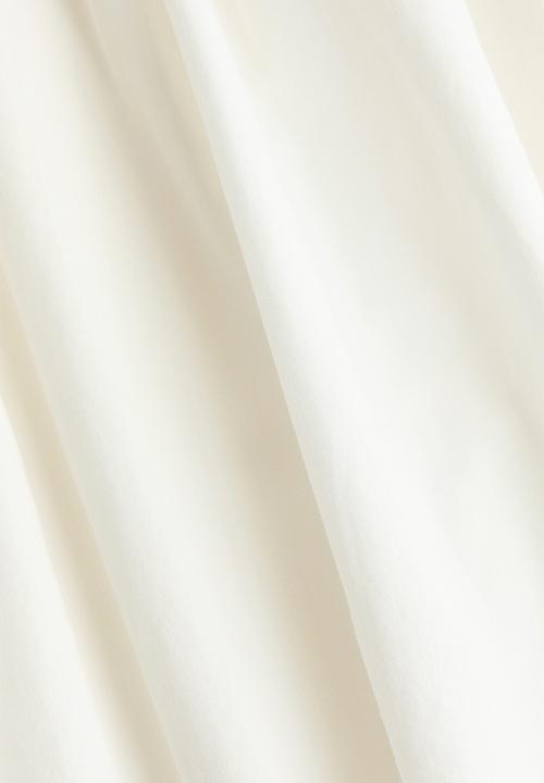 H&M - Smocked poplin dress - white