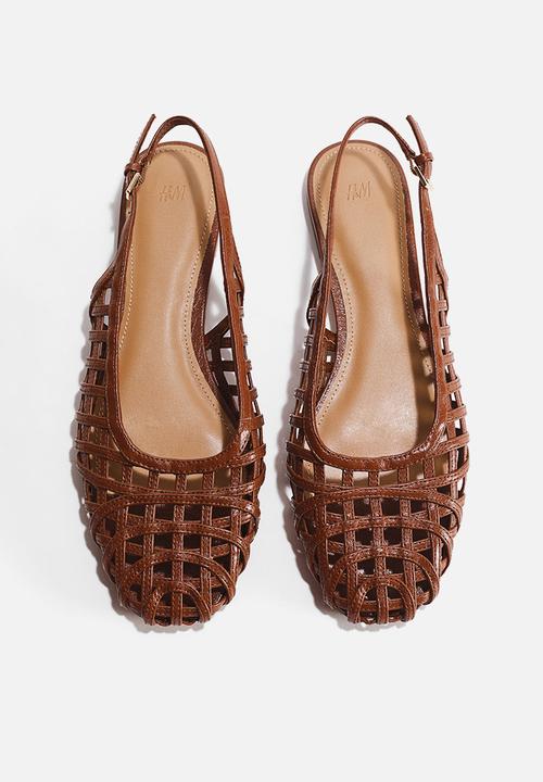 H&M - Braided-look slingbacks - brown