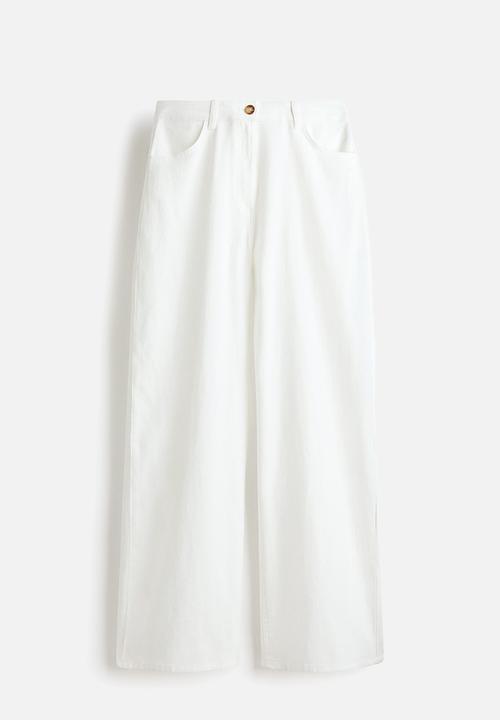 H&M - Linen-blend trousers - white