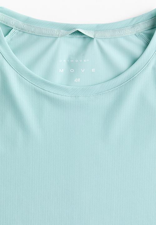H&M - Sports top with drymove™ - amazonite blue