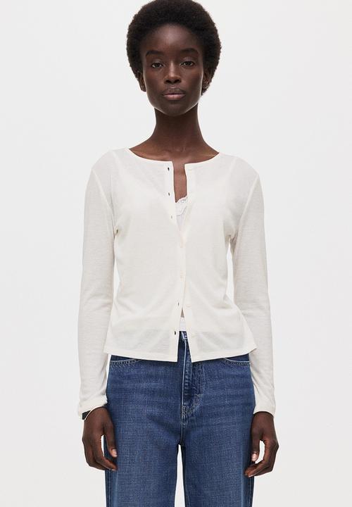 H&M - Layered cardigan - cream