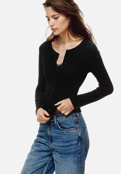 H&M - Layered cardigan - black