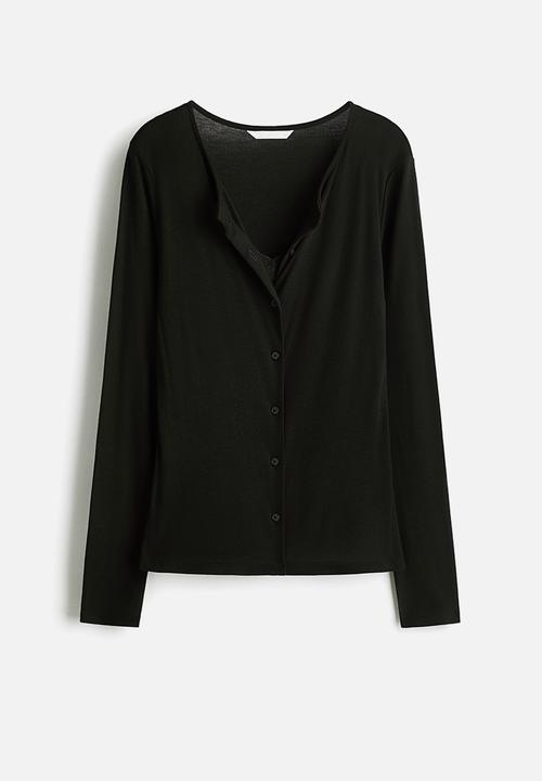H&M - Layered cardigan - black