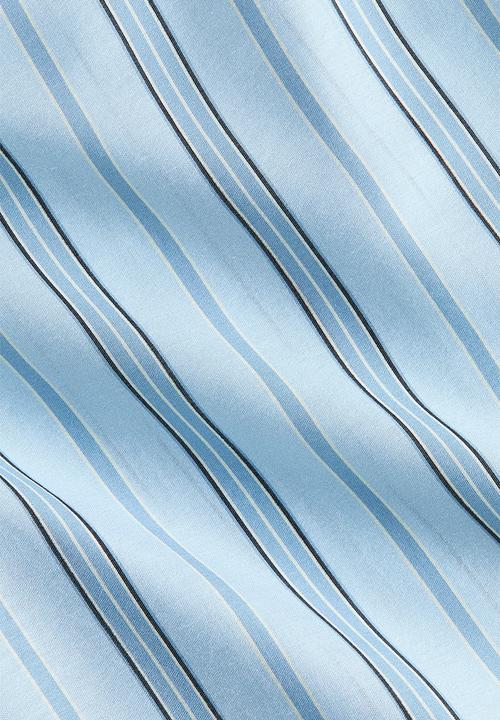 H&M - Wide drawstring trousers - light blue/striped