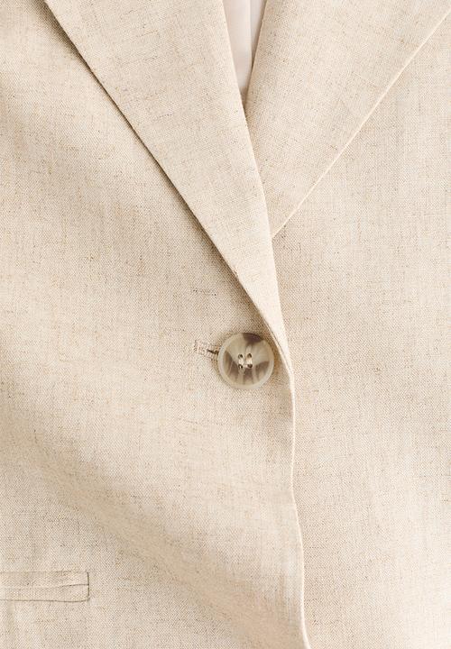 H&M - Linen-blend waistcoat - light beige