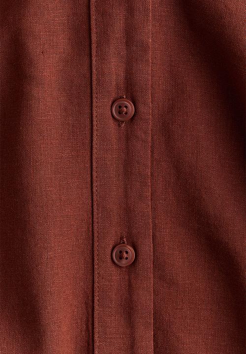H&M - Linen-blend shirt - brown