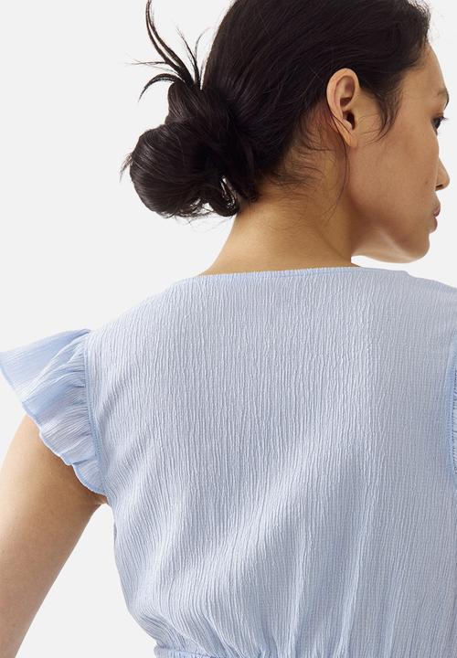 H&M - Textured jersey top - light blue