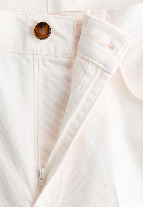 H&M - Bootcut cotton canvas trousers - white
