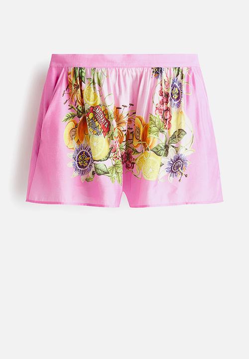 H&M - Printed pull-on shorts - pink/lemons