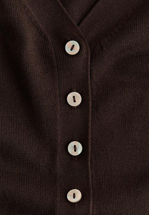 H&M - Fine-knit cardigan - dark brown