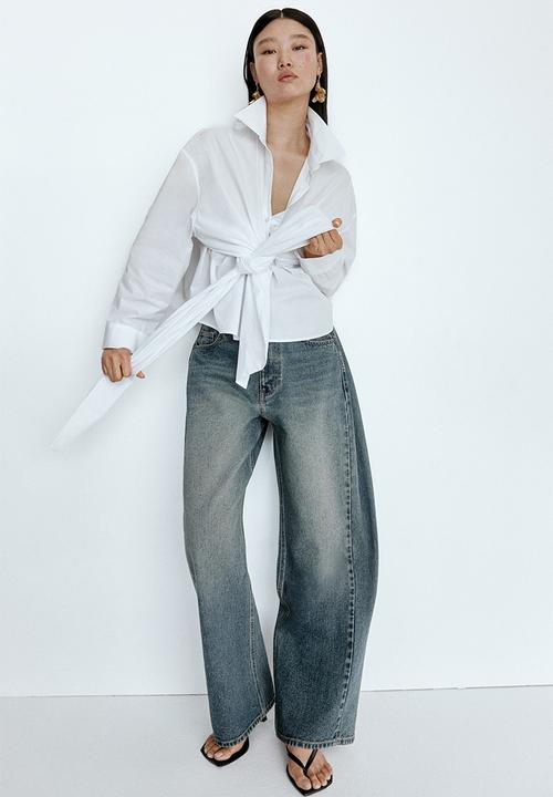 H&M - Tie-detail blouse - white