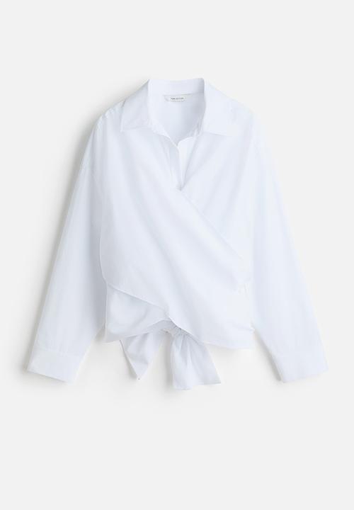 H&M - Tie-detail blouse - white