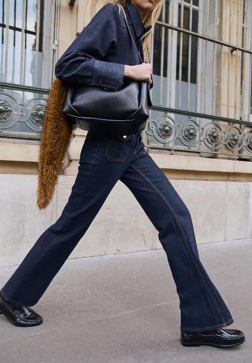 H&M - Flared high jeans - dark denim blue