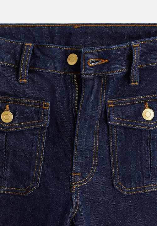 H&M - Flared high jeans - dark denim blue