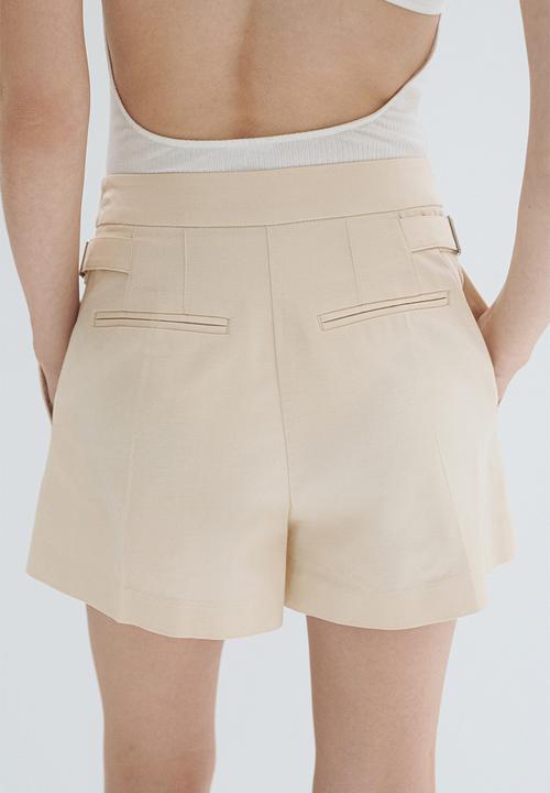 H&M - Linen-blend shorts - cream